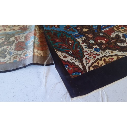 152 - Liberty- A group of 7 vintage silk scarves A/F circa 1970's-80's. Location: BWR
Condition: Some have... 