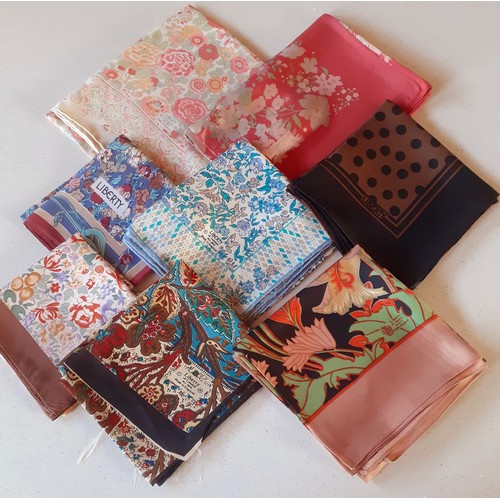 152 - Liberty- A group of 7 vintage silk scarves A/F circa 1970's-80's. Location: BWR
Condition: Some have... 