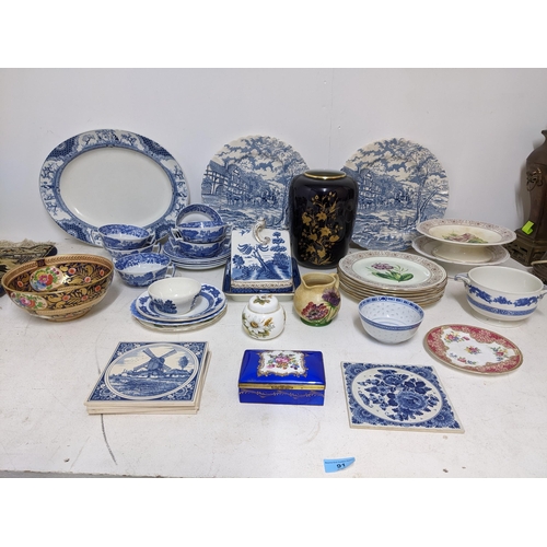 319 - A selection of Victorian and later ceramics to include a Victorian dessert service, a Carlton ware b... 