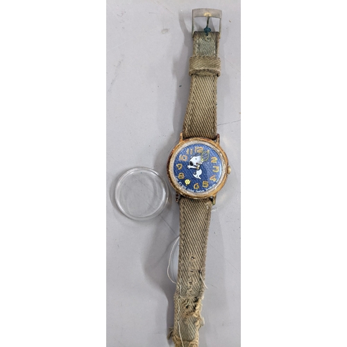 229 - A vintage Time ' Snoopy Tennis' mystery dial wristwatch, circa 1960s A/F
Location: CAB 2
If there is... 