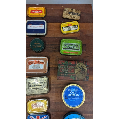 236 - A collection of vintage tins to include Callard & Bowser Thistle Toffee, Lloyds Old Holborn, Players... 