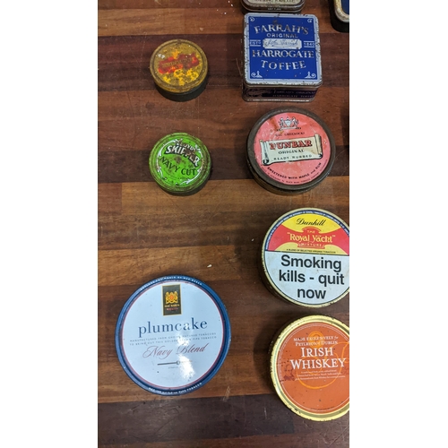 236 - A collection of vintage tins to include Callard & Bowser Thistle Toffee, Lloyds Old Holborn, Players... 