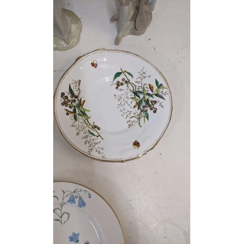 248 - Ceramics to include LLadro no 4759 ducks flapping, a Coalport pageant plate, a Cacades figure and ot... 