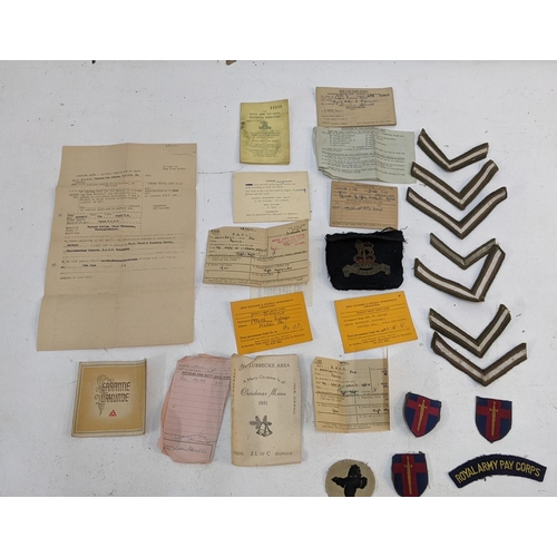 253 - A collection of military ephemera relation to period of national service to include passes, cards, a... 