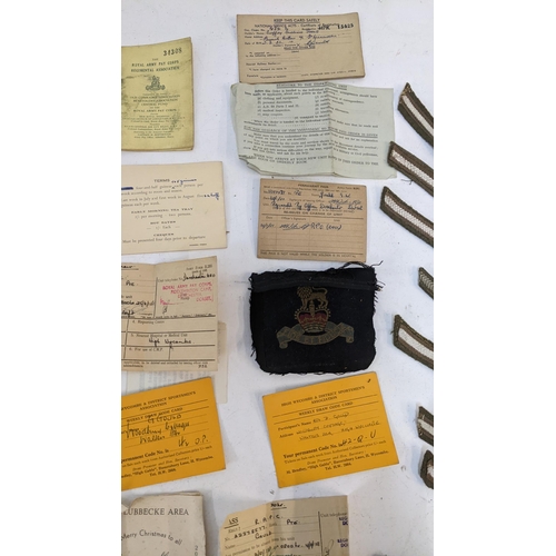 253 - A collection of military ephemera relation to period of national service to include passes, cards, a... 