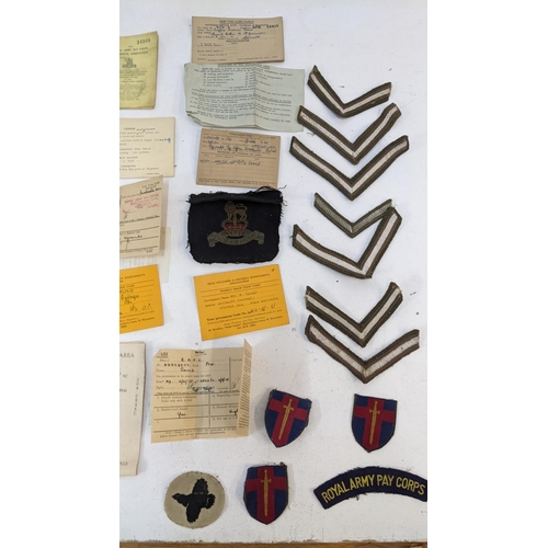 253 - A collection of military ephemera relation to period of national service to include passes, cards, a... 