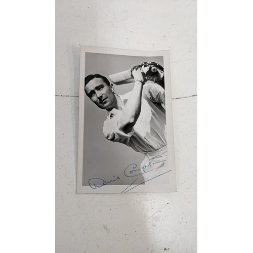 258 - Denis Compton signed postcard portrait
Location: CAB 1
If there is no condition report shown, please... 