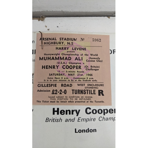 259 - Mohammedi Ali v Henry Cooper World heavyweight championship official programme with fight ticket and... 