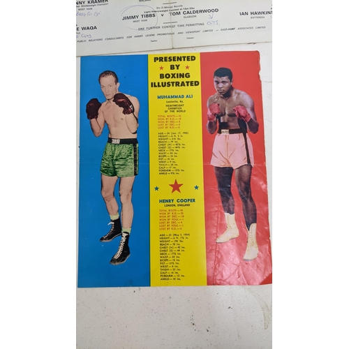 259 - Mohammedi Ali v Henry Cooper World heavyweight championship official programme with fight ticket and... 