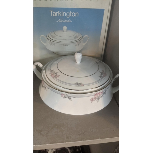 270 - Tarkington Noritake part dinner/tea service, boxed to include a twin handled treen, plates, bowls an... 