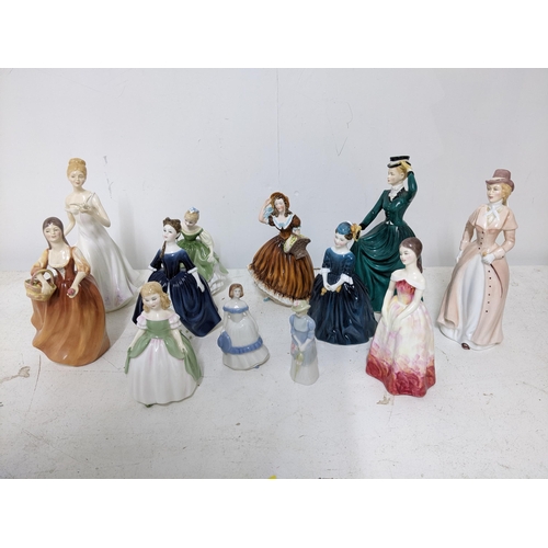 304 - A collection of Coalport, Doulton, Wade and Francesca art china porcelain lady figurines to include ... 