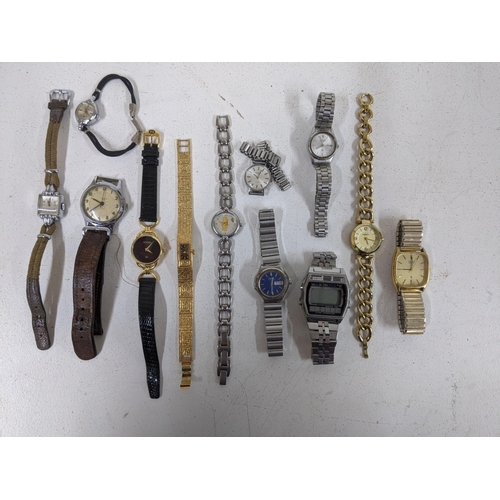 350 - Twelve wristwatches, some gents, some ladies, to include a Citizen, Seiko, Tissot, Avia and others
L... 