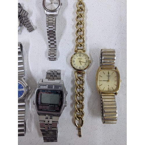 350 - Twelve wristwatches, some gents, some ladies, to include a Citizen, Seiko, Tissot, Avia and others
L... 