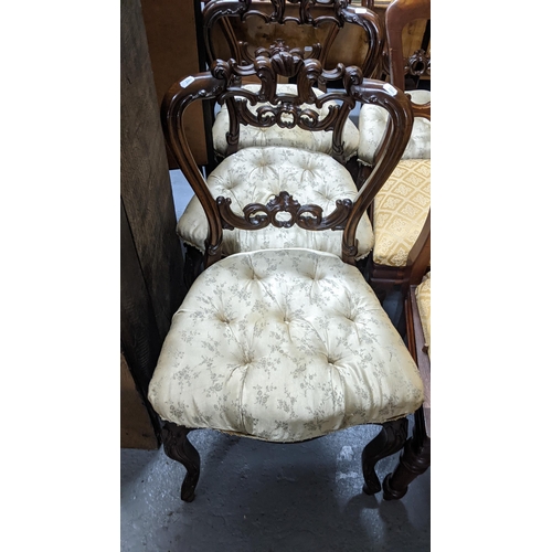 408 - Mixed chairs to include four late Victorian mahogany balloon back dining chairs and others
Location:... 