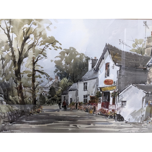 322 - John Radcliffe llanarmon D.C watercolour, watercolour, signed and titled, 32x46.5, mounted in a glaz... 