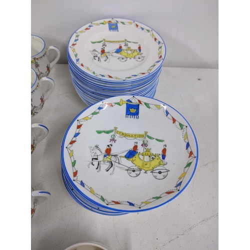 342 - Commemorative china to include ten cups, fifteen saucers and nineteen side plates, all of the same d... 