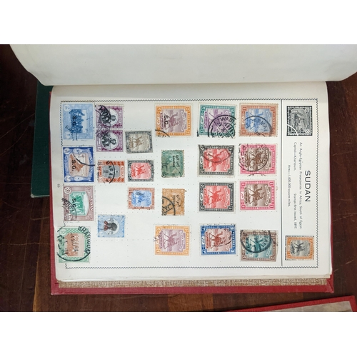 385 - Postage stamps form around the word in five albums to include British Penny Blacks, Chinese, America... 