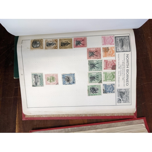 385 - Postage stamps form around the word in five albums to include British Penny Blacks, Chinese, America... 