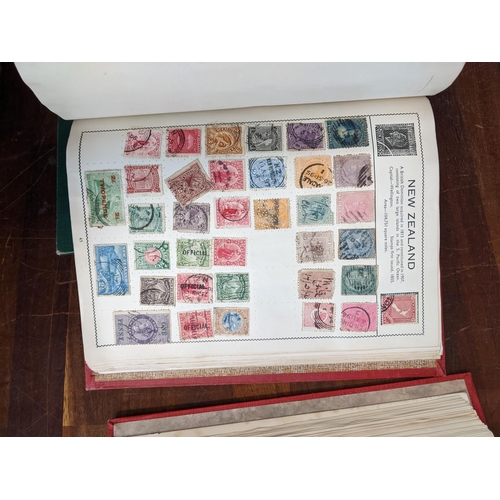 385 - Postage stamps form around the word in five albums to include British Penny Blacks, Chinese, America... 