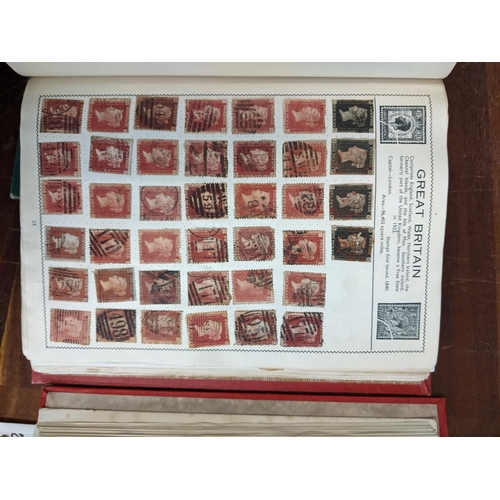 385 - Postage stamps form around the word in five albums to include British Penny Blacks, Chinese, America... 