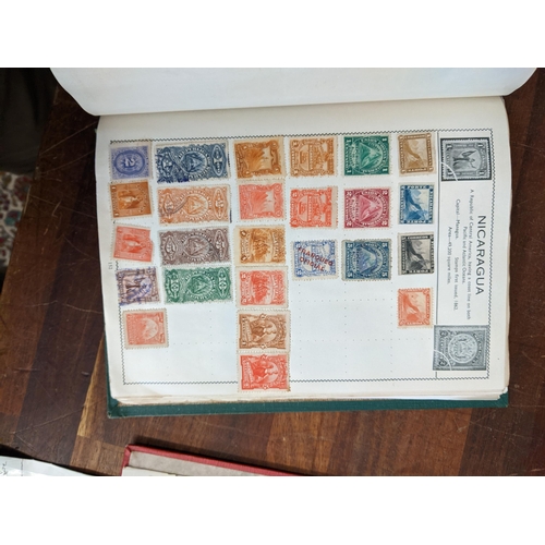 385 - Postage stamps form around the word in five albums to include British Penny Blacks, Chinese, America... 