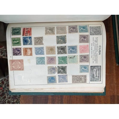 385 - Postage stamps form around the word in five albums to include British Penny Blacks, Chinese, America... 