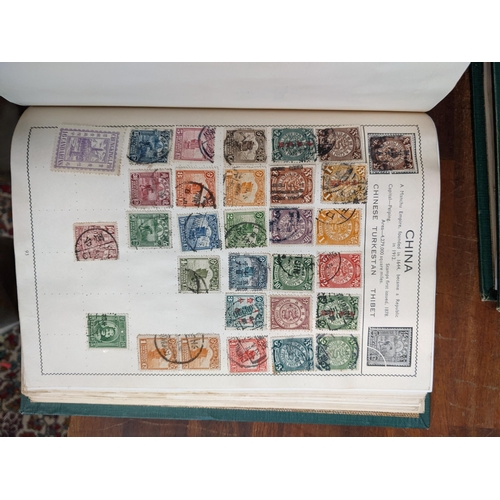 385 - Postage stamps form around the word in five albums to include British Penny Blacks, Chinese, America... 