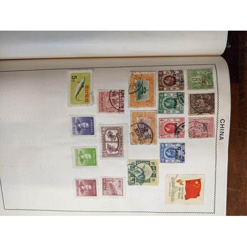 385 - Postage stamps form around the word in five albums to include British Penny Blacks, Chinese, America... 