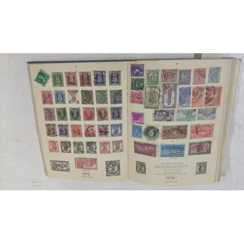 421 - A stamp album A/F, mostly filled pages of stamps from around the world to include examples from Chin... 