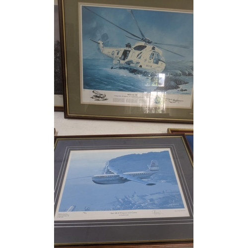 426 - Aviation prints to include two Robert Taylor examples, a limited edition example by Keith Hill title... 