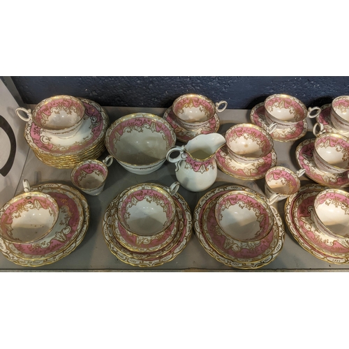 431 - An early 20th century Bishop and Stonier Bisto Rockingham part tea service to include a sugar bowl, ... 