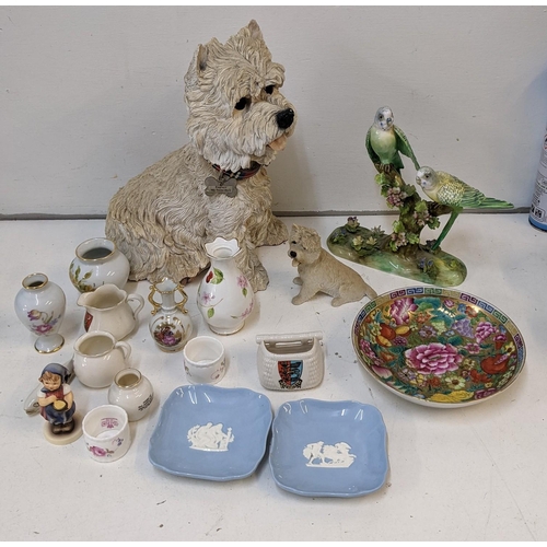 456 - Collectable ceramics to include W H Goss crested china, a Chinese 20th century mille fleurs bowl, a ... 