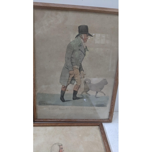 526 - Mixed 19th century coloured engravings of gentleman to include one example titled a Noble Student of... 