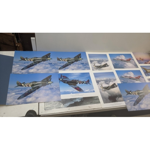 533 - Aviation prints, all 13 examples photographed by John M Dibbs to include Supermarine Spitfire PR x 1... 