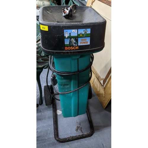 562 - A Bosch 1600 HP garden shredder. Location:G
If there is no condition report shown, please request