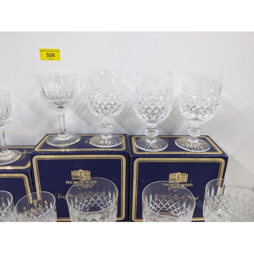 506 - A collection of Thomas Webb crystal to include tumblers and other glassware, some boxed
Location:4.1... 