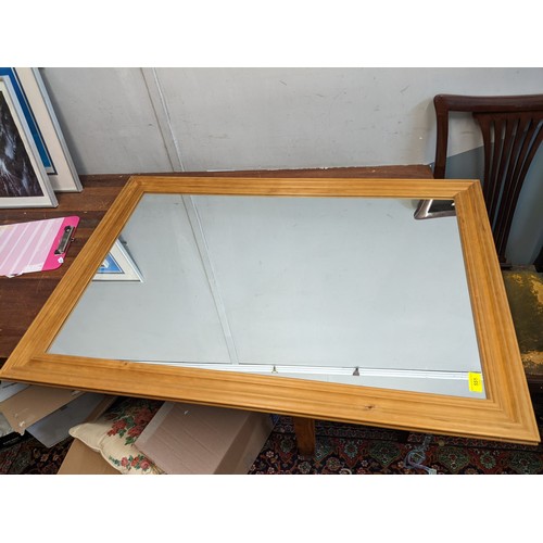 551 - A modern moulded pine framed mirror 103cm x 73cm Location:G
If there is no condition report shown, p... 