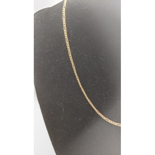 104 - A 9ct yellow gold Figaro chain, 42cm long, 4.1g Location:CAB5
If there is no condition report shown,... 