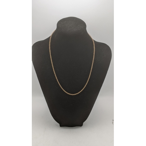 161 - A 9ct yellow gold chain link necklace, 45cm l, 4.8g
Location:CAB5
If there is no condition report sh... 