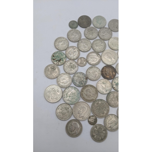 182 - A collection of 1920's/1946 British silver coinage to include florins and others, total weight 503.2... 