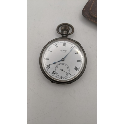 131 - An early 20th century silver open faced keyless Vertex pocket watch Location:CAB2
If there is no con... 