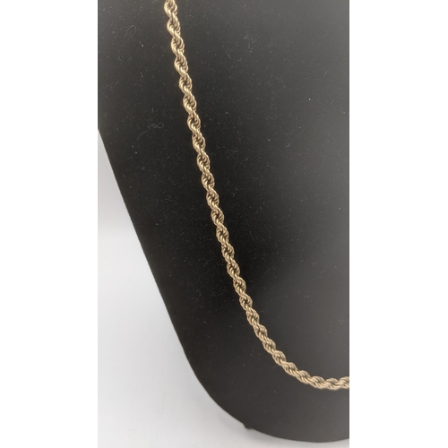 154 - A 9ct gold rope twist style necklace 10.1g A/F Location:CAB5
If there is no condition report shown, ... 