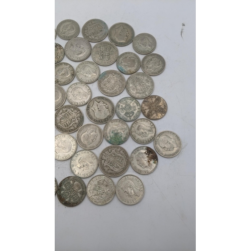 189 - A collection of 1920's/1946 British silver coinage to include Florins and others, total weight 507.4... 