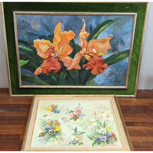 260 - Noparat - a study of flowers, oil on canvas, EH Bond - still life of flowers, oil on board
Location:... 