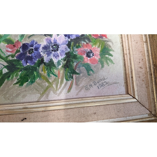 260 - Noparat - a study of flowers, oil on canvas, EH Bond - still life of flowers, oil on board
Location:... 