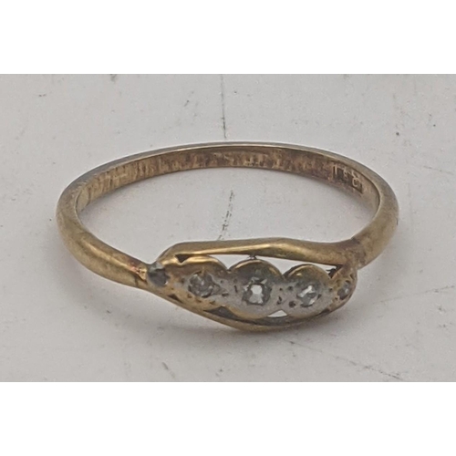 35 - An 18ct gold and diamond ring, size M, 1.8g
Location:
If there is no condition report shown, please ... 