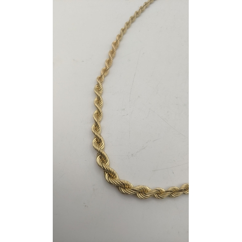 40 - A 9ct yellow gold graduated rope twist necklace A/F, 9.4g Location:
If there is no condition report ... 