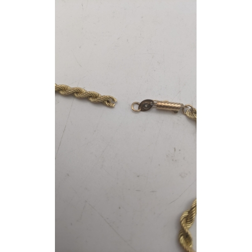 40 - A 9ct yellow gold graduated rope twist necklace A/F, 9.4g Location:
If there is no condition report ... 