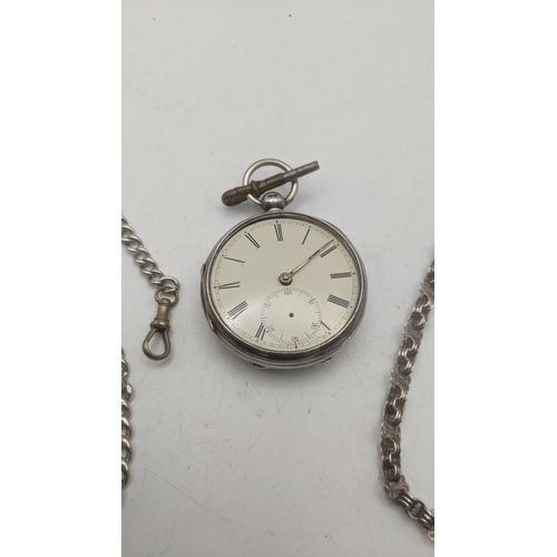 55 - A silver cased early 20th century open-faced pocket watch A/F together with a Victorian silver pocke... 