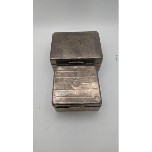 60 - Two silver cigarette boxes both having the same design to the lid both A/F
Location
if there is no c... 